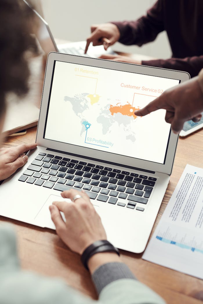 Person Pointing On Screen